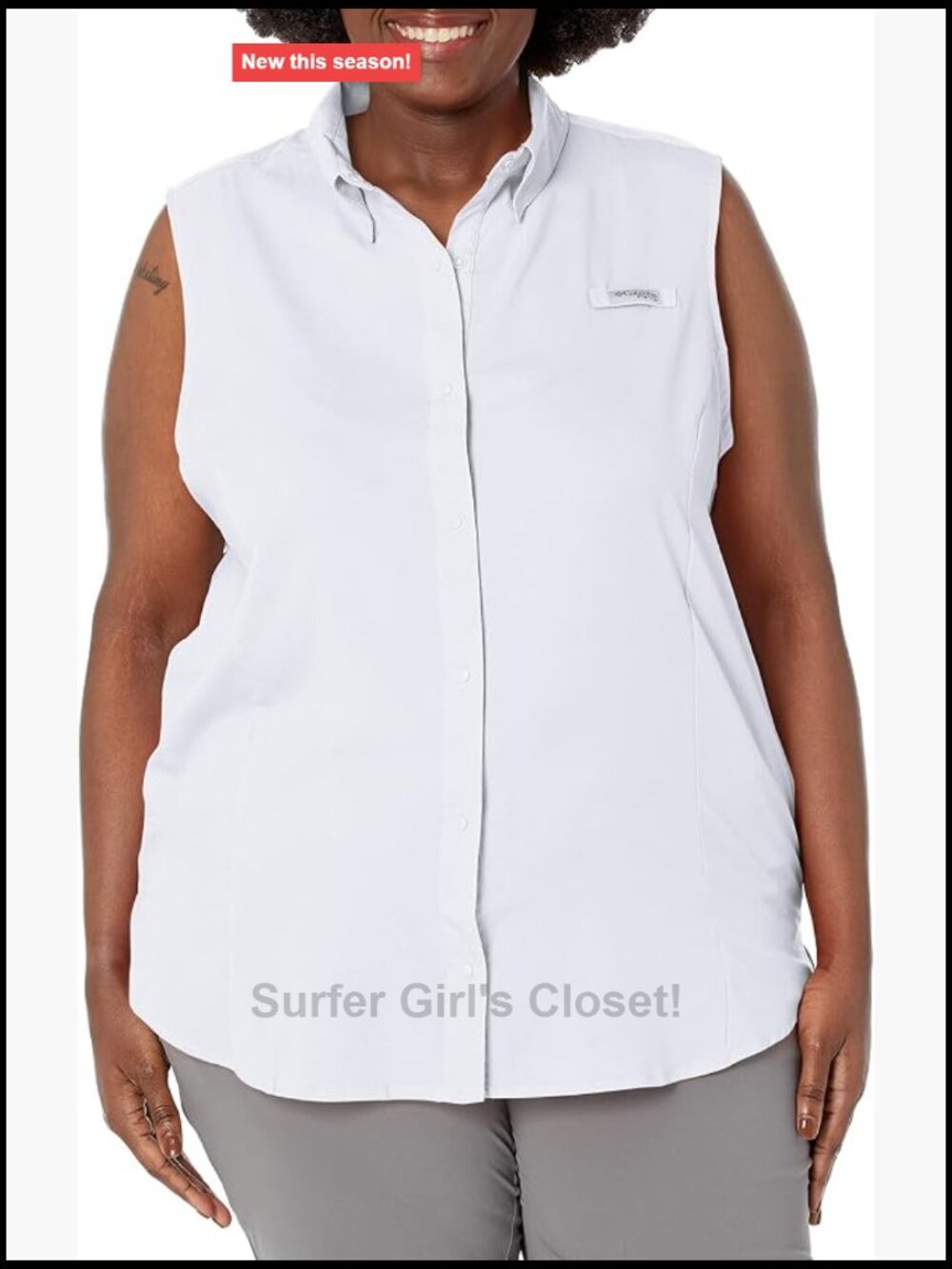 Columbia PFG Tamiami Sleeveless Tank Top UPF 40 Sun Protection Women's Fishing